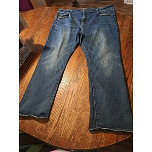 American Eagle Classic Mens 44x32 Bootcut Denim Blue Jeans Casual Pants